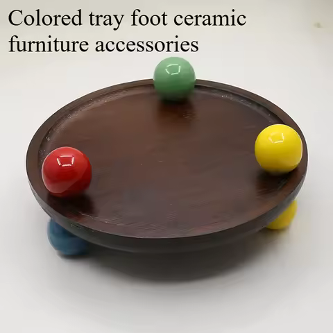 Dopamine Colored Tray Feet Ceramic Furniture Accessories Incense Tray Base Feet Storage Box Hardware