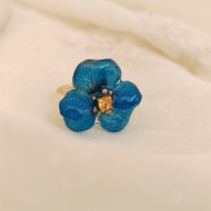 知美 Mitanmut 花堇 日系乾燥花仙氣原創小眾真花手作戒指