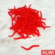 100PCS UMPAN PANCING MAINAN CACING LAUT MERAH