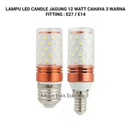 CAHAYA 12 WATT CORN CANDLE LED LAMP 3 COLOR LIGHT E27 FITTING E14/