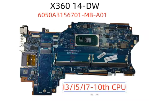 For HP Pavilion X360 14-DW Laptop Motherboard with i3-1005G1 i5-1035G1 i7-1065G7 CPU L96510-601 L965