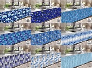 Blue Kitchen Curtain For Lababo Kitchen Kurtina Sale Waterproof Kitchen Curtain Pang Lababo Half Cur
