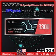 Original YOOBAO Extended Capacity Battery For iPhone 6 6s 6+ 6s+ 7 7+ 8 8+ X with tools