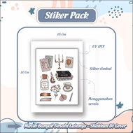 Sticker Sticker Setikker Pack UV DTF Brown Motif P23