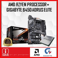 Gigabyte B450 AORUS ELITE B450 AM4 MOTHERBOARD + AMD RYZEN ATHLON / RYZEN 3 / RYZEN 5 / RYZEN 7 CPU 