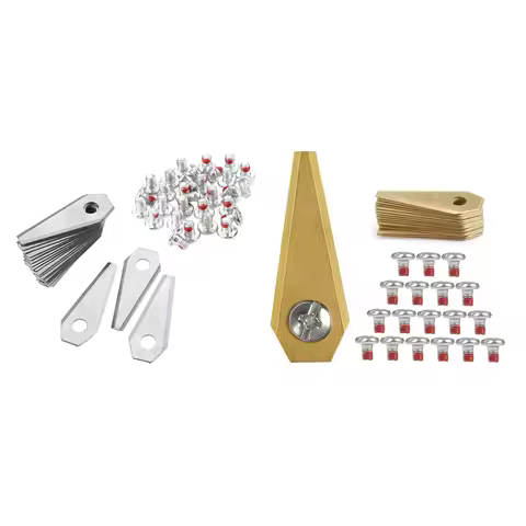 18Pcs Grass Cutter Blade Stainless Steel Automatic Moving Machine Blade Anti-rust Titanium Plating f