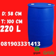 PROMO TERBARU -  TONG / DRUM AIR / DRUM TEMPAT SAMPAH PLASTIK TEBAL 200 LITER L - BIRU BARANG BARU 2