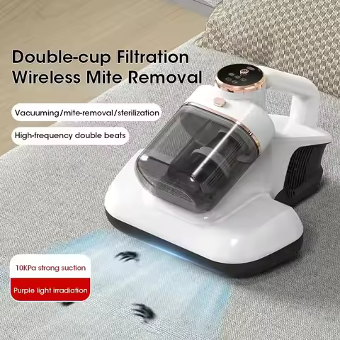Dust Mite Vacuum Cleaner Handheld High Frequency Powerful Wired Compact For Bed