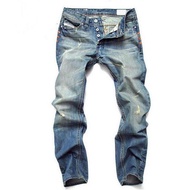 Loldeal สไตล์ญี่ปุ่นกางเกงยีนส์ผู้ชายแฟชั่น Retro Blue ทำลาย Ripped กางเกงยีนส์กางเกงผู้ชาย SLIM FIT