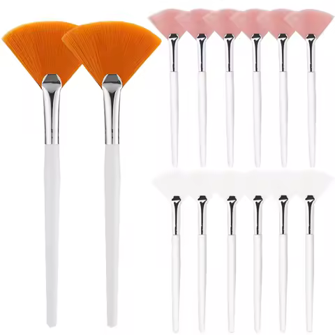 3/9/15 Pieces Facial Fan Mask Brushes Soft Mask Brush Applicator Esthetician Facial Mask Brushes For