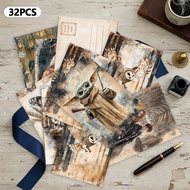 Vintage Art Postcards 32pcs Gothic Magic School Theme, Thick Cardstock, HD Print, Collectible Gift, 