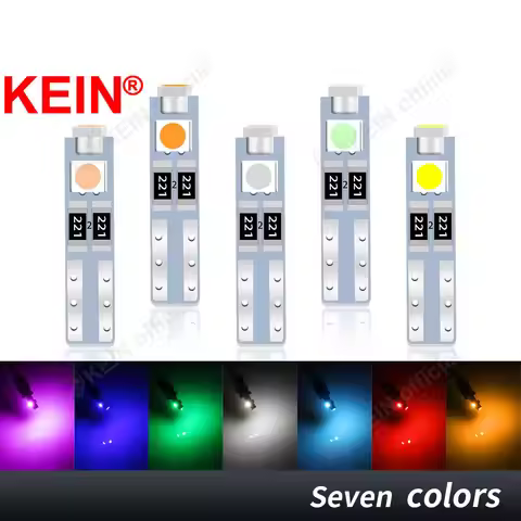 KEIN 10PCS T5 Led Bulb 73 74 17 Meter Instrument Dashboard W3W Indicator 3SMD Warning Lamp Car Light