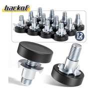 BACKOF 8PCS Furniture Leveling Feet, Furniture Levelers Hardware Tools 1/4In Thread Levelers, Table 