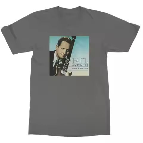 Les Paul Mary Ford Collaboration Soft Cotton T-Shirt Breathable 100% Cotton Unisex Guitar Music Fan 