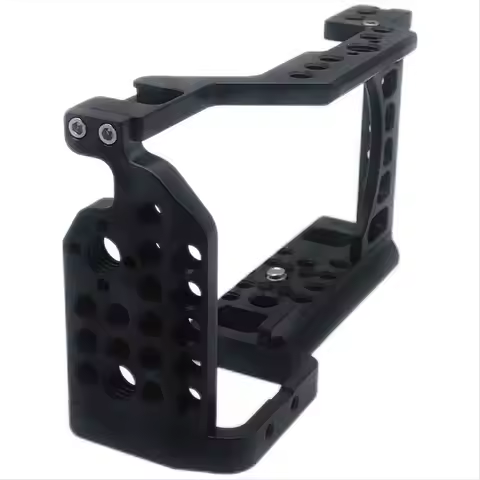 AT33 Camera Cage for Sony A6100 A6300 A6400 A6500 Accessory Case Handheld Bracket Cold Shoe Mic LED 