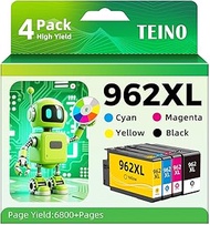 962XL Ink Cartridges Combo Pack Replacement for HP Ink 962 962XL Black and 962 Color Work for HP Off
