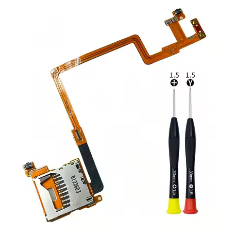 SD Card Slot Flex Cable Replacement For Nintendo DSi NDSI Handheld Game Console With 1.5 Phillips Y 