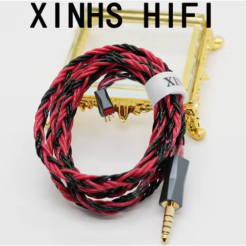 G04 6 Core Red Black 7N Single Crystal Copper Five Elements Mixed HiFi IEM Upgrade Cable MMCX 0.78mm