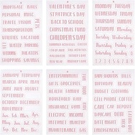 GORGECRAFT 1 Set 6 Sheets 117PCS Cash Envelope Label Sticker Pink Budget Blind Stickers Labels Vinyl