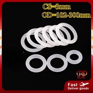 CS3.0mm*OD102-300mm Pressure Washer Ring / White Silicone O-Ring【BY-MB-1】