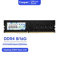Bộ nhớ RAM Casper DDR4 16GB 32GB 64GB 2133/2400/2666/3200MHz cho PC Máy tính để bàn Bộ kênh đôi (Dua