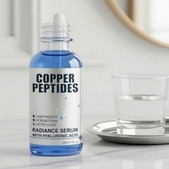 Hydrating Copper Peptide Serum, GHK-Cu + Hyaluronic Acid, Lightweight Formula