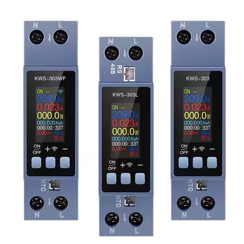 KWS-303 Voltage And Current Power Meter Ac 85-290V Multi-Function Ac Meter 0.96 Inch Tft Color Scree