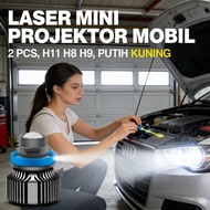 MINI LASER CAR PROJECTOR PAIR H11 H8 H9 FOGLAMP WHITE YELLOW CONTENTS 2 PCS