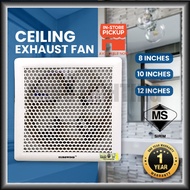 (Sirim) Exhaust Fan Ceiling 8" 10" 12" Ventilation Fans Ekzos Air Ejector Bedroom Toilet Bathroom Ki