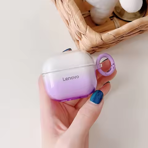 Transparent Gradient Colorful Earphone Case For Lenovo LP40 TWS Wireless Earphone Cover For Lenovo L
