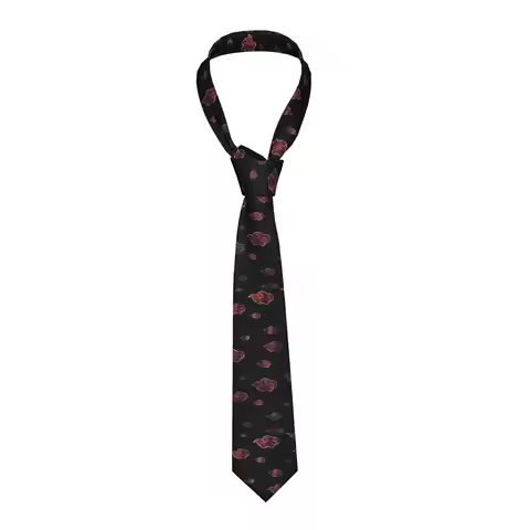 Custom Uchiha Sasuke Tie Mens N-Narutoes Mens Silk Tie For Father's Day