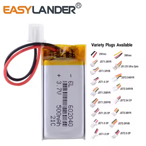 3.7V 500mAh 602040 Lithium Polymer Li-Po ion Rechargeable Battery 062040