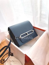 Hermes Mini Roulis 豬鼻子 銀扣 Bleu de prusse
