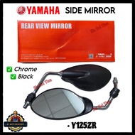 Yamaha Y125Z Y125ZR Side Mirror Cermin Tepi Standard Black & Chrome Batang Chrome Wholesales