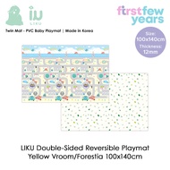 LIKU Twin Mat Memory Foam - Double-Sided Reversible Korean Playmat - Vroom (1400x2100x13mm / 1000x1400x12mm)