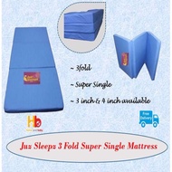 Juz Sleepz 3 Fold Super Single Mattress 3-Inch