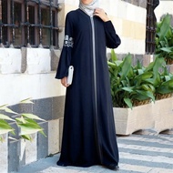 【Fast-selling】 Ethnic Djellaba Dress Dubai Full Length Long Sleeve Kaftan Soft Abaya Dubai Turkey Ro