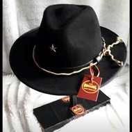 Topi Laken/fedora asli kulit sapi best kwality Import