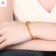 XT Jewellery Korea 24k Glossy Push-pull Bracelet Woman Bangle 916 Original Gold Plated
