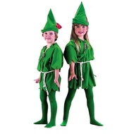7C127 ชุดเด็ก ชุดปีเตอร์แพน ชุดโรบินฮู้ด ปีเตอร์แพน โรบินฮู้ด Dress for Children Peter Pan or Robin Hood Suit Disney Fairy tale Costume Movie Cosplay Fancy Outfit