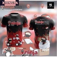 Use for Malaysia Ninja Van Sublimation Shirt Ninja Courier Men Shirts Courier T Shirt Men