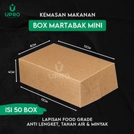 Box Martabak Mini Kraft Cokelat Laminasi 12X8X4CM ISI 50 PCS