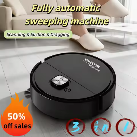 2026 3-in-1 Low Noise Mini Sweeping Robot Intelligent Sweeping Integrated Fully Automatic Cleaning S