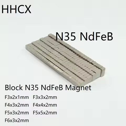 10/50PCS/LOT Block N35 NdFeB Magnet 3*2*1 3*3*2 4*3*2 5*3*2 Strong Neodymium Permanent Magnetic 4x4x