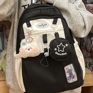 Cute girl Student School Backpack korean style Contrast Color star bagpack student school bag coquet
