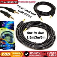 3.5mm male to male Aux cable 3 meters / 5m / 1.5m Gold plated Aux to aux cable