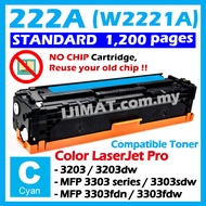 NO CHIP W2220A W2220X W2221A CY Cyan HP222A Compatible Toner HP 222A 222X 3203 3203dw MFP 3303 3303s