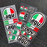 AGV Logo Set in Many Sizes, Multi-Position Stickers for Motorcycles, Helmets, Electric Vehicles, Dur