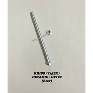 Y15ZR KRISS DINAMIK GT128 Rear Wheel Shaft With Nut / Batang Shaft Tayar Belakang [Standard]