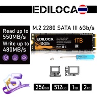 Ediloca EN206 M.2 SATA SSD SATA III 6Gb/s Read 550MB/s Write 480MB/s สำหรับ Laptop/PC 256GB 512GB 1T